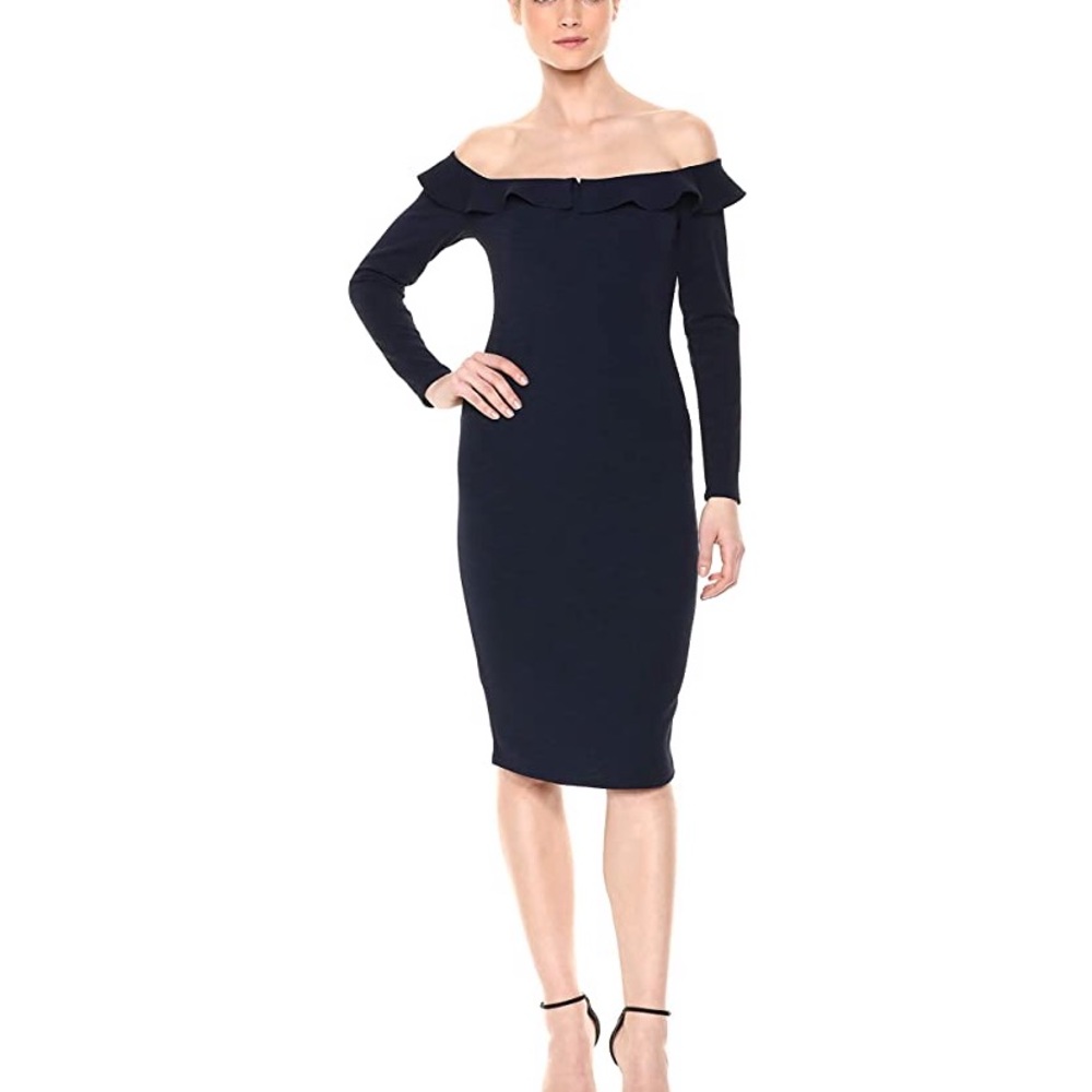NWT BCBGeneration Dress Off the Shoulder Navy Size XS